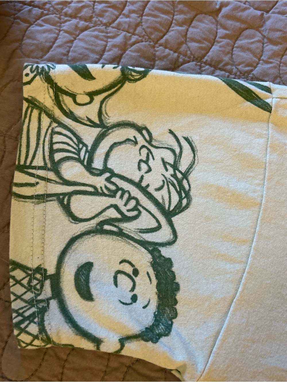 Peanuts by Schulz Snoopy Charlie Brown Graphic Tee Green Size Small - Picture 6 of 10